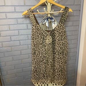 Casual Corner Leopard Print Sleeveless Top